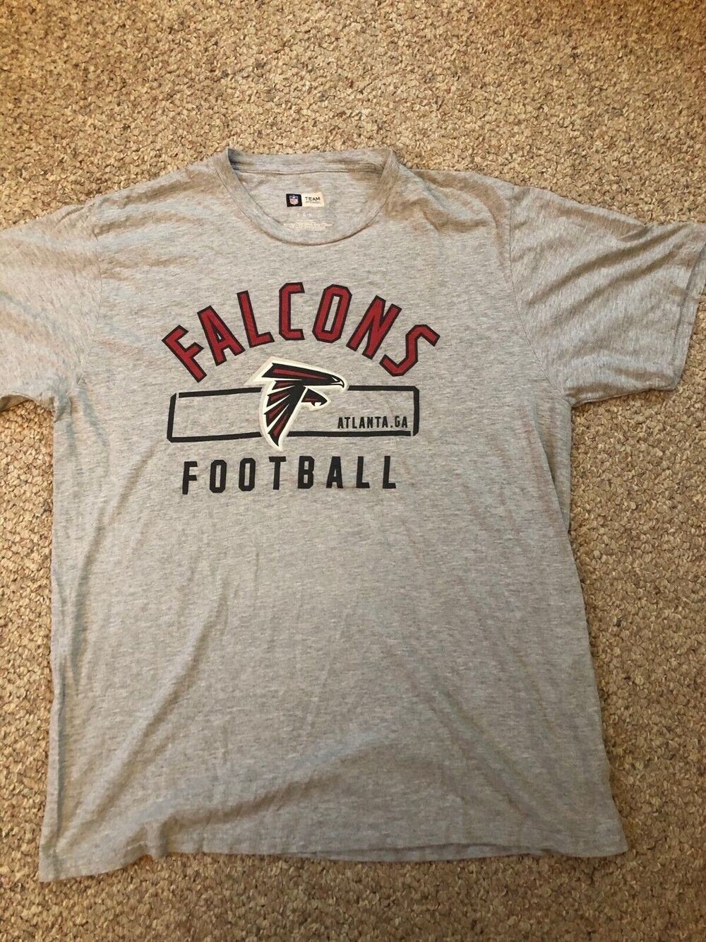 Atlanta Falcons NFL Football Team Apparel Large Gray T Shirt Atlanta, GA